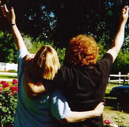 Delaney and Bonnie at Delaney's ranch in 2005